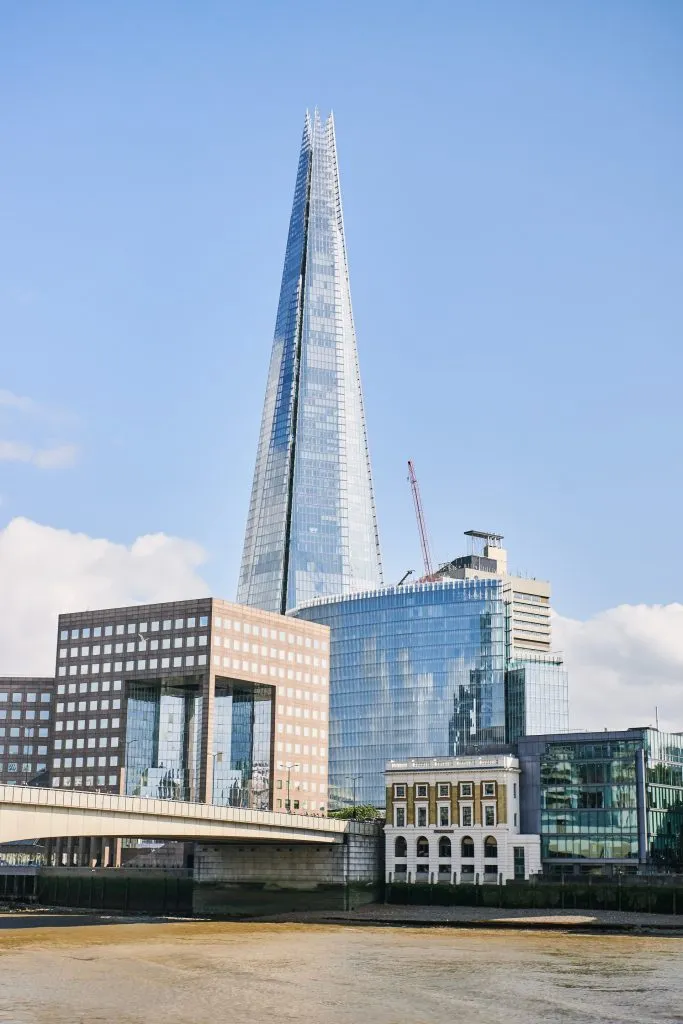 View of the shard taken from the riverside venue The Oyster Shed
