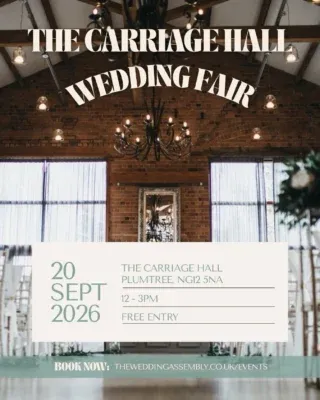 I’ve been invited to exhibit at The Carriage Hall Wedding Fair on Sunday 20th September! 🤍 I’m super excited and can’t wait to meet lots of you newly engaged couples and hear all about your plans!

Whether you’ve already booked your venue, you’re still looking for the perfect one, or you’re simply at the stage of starting to think about your wedding suppliers, this is a lovely chance to come along, have a look around and get some inspiration.

Come and say hello to me, tell me all about your plans and what you’re dreaming up for your day, and we can chat all things wedding photography. From how you want your photos to feel, to what you’re looking for from your photographer and how I could fit into your day 📸☺️

There’ll be lots of other lovely wedding suppliers there too, so it’s a great way to meet a few people all in one place!

20th September | 12–3pm | FREE ENTRY
📍 The Carriage Hall, Plumtree

I’d love to see you there! ✨