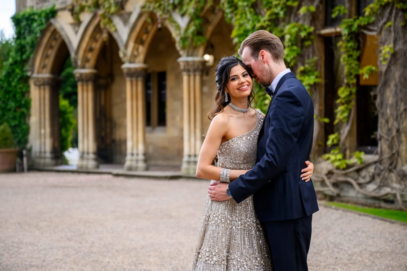 happy bride and groom during nottingham wedding photography