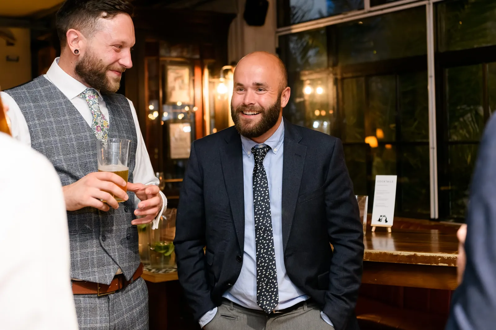 Candid photography of guest during The Depot N7 wedding reception 